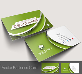 Vector business card set, isolated with soft shadow design