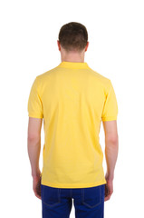 Male t-shirt isolated on the white background