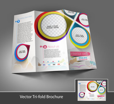 Tri-fold Interior Designers Front brochure design