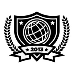 Vector World Globe Emblem