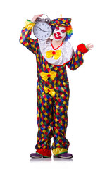 Funny clown isolated on the white