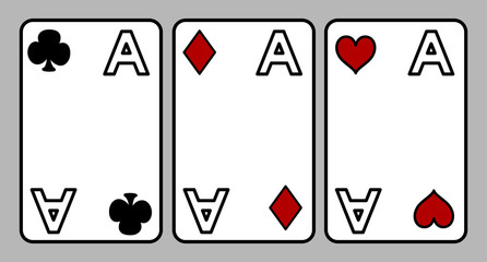 Three Aces - Cartoon Vector Illustration