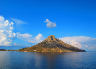 Telendos view from Kalymnos, Greece