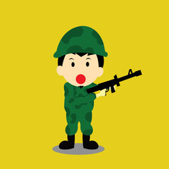 Soldier vector cartoon