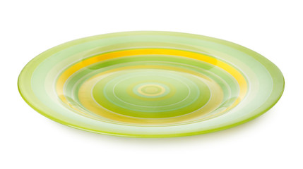 Green plate isolated