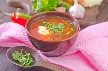 fresh beet soup