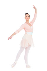 Calm attractive ballerina posing with an arm up © lightwavemedia