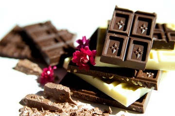 Dark and white chocolate