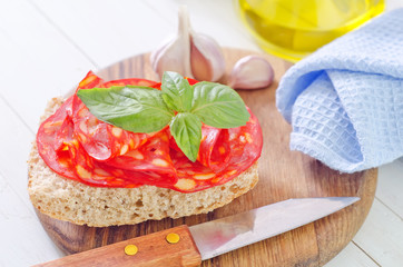 bread with salami