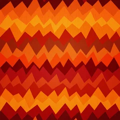 Behang vuur gekleurd zigzag naadloos patroon © gudinny