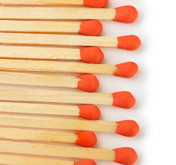 matches and dry fuel for ignition on wooden table