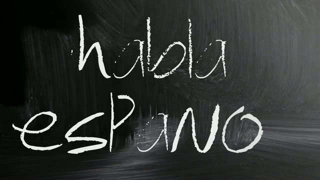 Spanish language learning concept