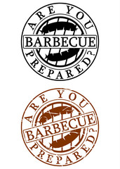 Barbecue rubber stamp