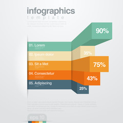 Infographics vector design template. Creative diagram