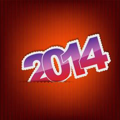 New 2014 year greeting card