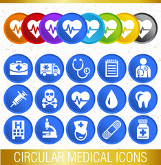 CIRCULAR MEDICAL ICONS