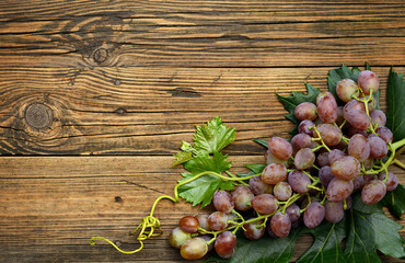 Grapes on old wood
