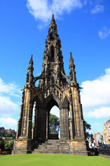The walter scott monument on princess street, Edinburgh