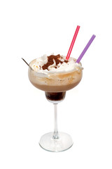 Coffee with cream isolated