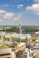 Naklejka premium Hamburg in the summer