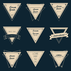 Triangle Vintage Label Set