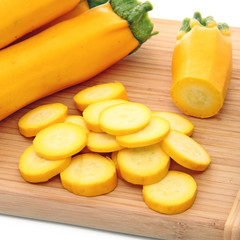 Rondelles de courgettes jaunes