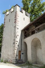 Fototapeta na wymiar Bazylea, Stadtmauer, Turm, Bazylea brutto, Starówka, ul. Alban