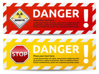 Danger banner 2 color version collection