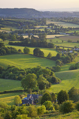 Obraz premium Idyllic rural farmland, Cotswolds UK