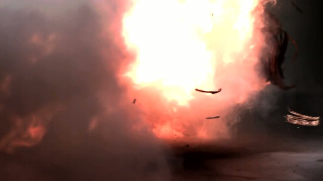 Firecracker explodes in slow motion - High Speed 1050fps