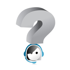 question for customer support. illustration design
