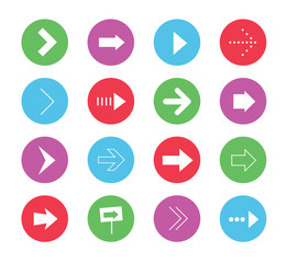 Vector Wonderful Arrows Icons Set 1