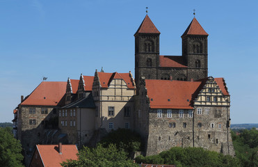 Obraz premium schloss und stiftskirche quedlinburg