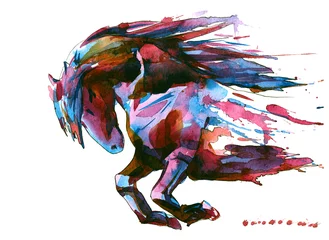 Abwaschbare Fototapete Gemälde Pferd
