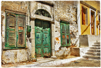 Fototapeta na wymiar Urokliwe uliczki z greckich wysp