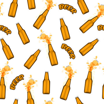 illustration of beer seamless pattern