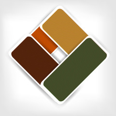 Paper origami speech bubble. Colored blank for text