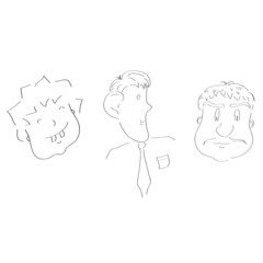 Icons entities: the boy's uncle, an old man