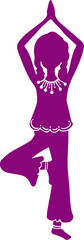 Yoga Mädchen, Baum Asana, Vrikshasana