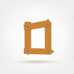 Letter made from wooden boards for your design