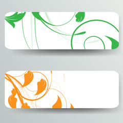 Abstract card with floral background