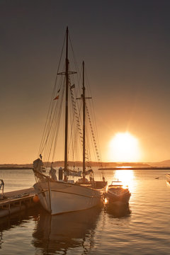 Sailboat at sunset