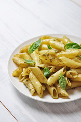 pasta with pesto sauce