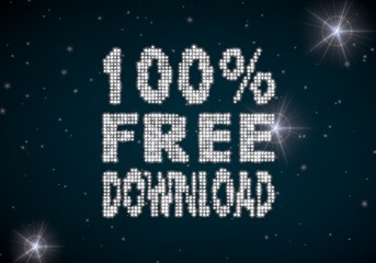 Fototapeta premium Illustration of a lucky jackpot symbol glittering on night sky