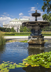 Fototapeta premium Volksgarten Park & Burghtheater