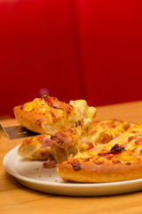 Pizza with ham