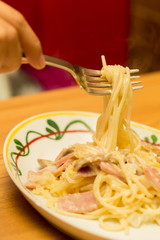 spaghetti white sauce