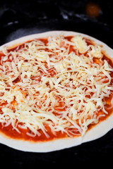 raw pizza