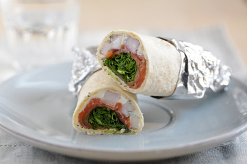 Tortilla Wrap mit Lachs