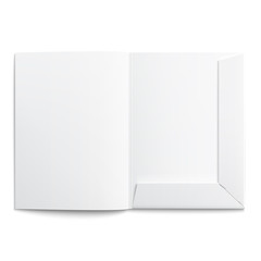 White empty open folder.